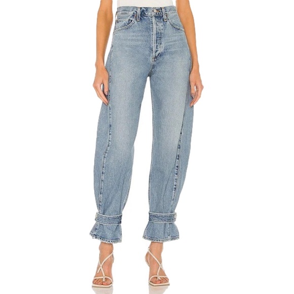 Agolde Denim - Agolde Cleo Pieced Wide Leg in Blue